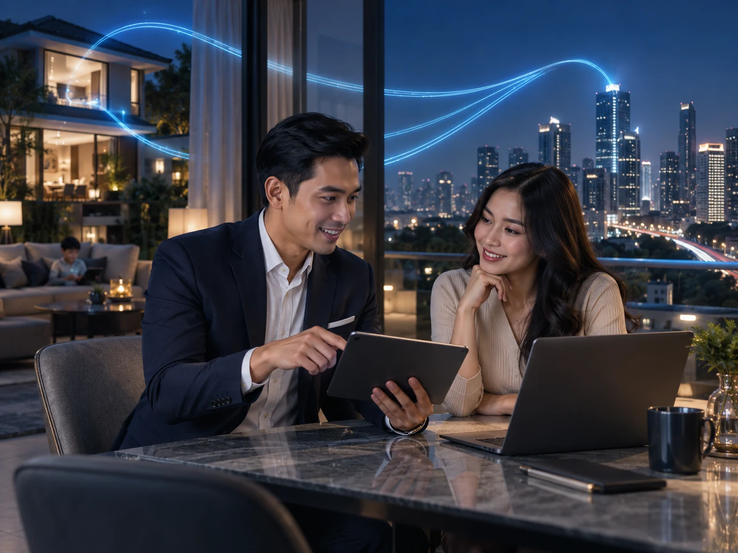 Visual konsultasi layanan internet rumah dan bisnis melalui Indibems
