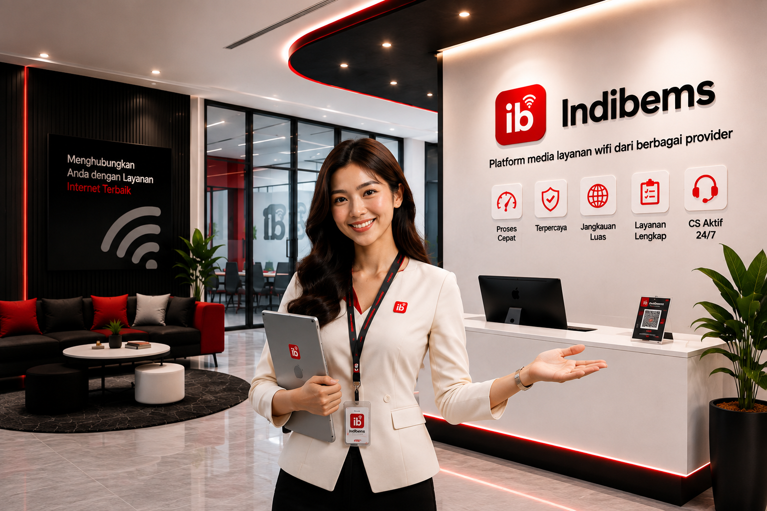Interior dan layanan Indibems